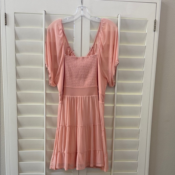 Tinsel Blush Pink Dress with Front Tie - Picture 3 of 3
